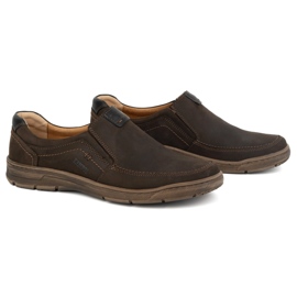 Kampol Zapatos casual slip-on hombre piel 58KAM marrón 2