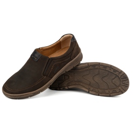 Kampol Zapatos casual slip-on hombre piel 58KAM marrón 3