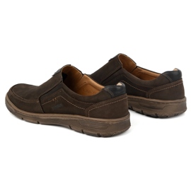 Kampol Zapatos casual slip-on hombre piel 58KAM marrón 4