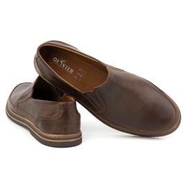 Olivier Zapatos hombre piel 612 marrón oscuro 6