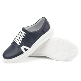 KOMODO Zapatos casual hombre piel 910/2, azul marino 3