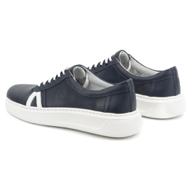KOMODO Zapatos casual hombre piel 910/2, azul marino 4