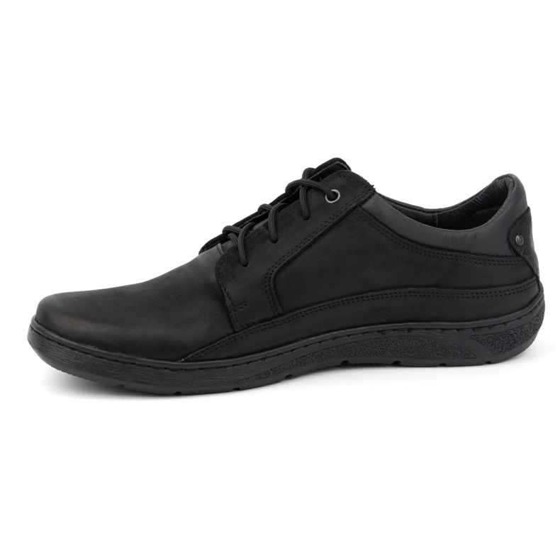 Olivier Zapatos con cordones para hombre en piel 077KZ, negro 1