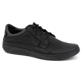 Olivier Zapatos con cordones para hombre en piel 077KZ, negro 2