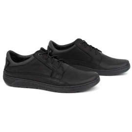 Olivier Zapatos con cordones para hombre en piel 077KZ, negro 3