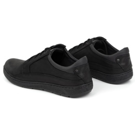 Olivier Zapatos con cordones para hombre en piel 077KZ, negro 4