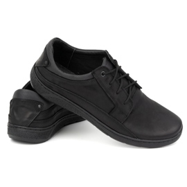 Olivier Zapatos con cordones para hombre en piel 077KZ, negro 6