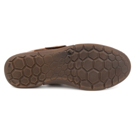 Olivier Zapatos de hombre de piel, ventilados y sin cordones con velcro, 312KZ, marrón 6