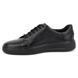 KOMODO Zapatos con cordones para hombre en piel 930K, negro 1