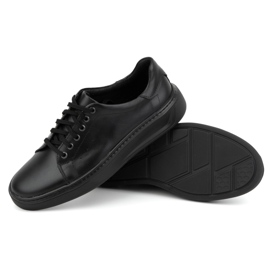 KOMODO Zapatos con cordones para hombre en piel 930K, negro 4