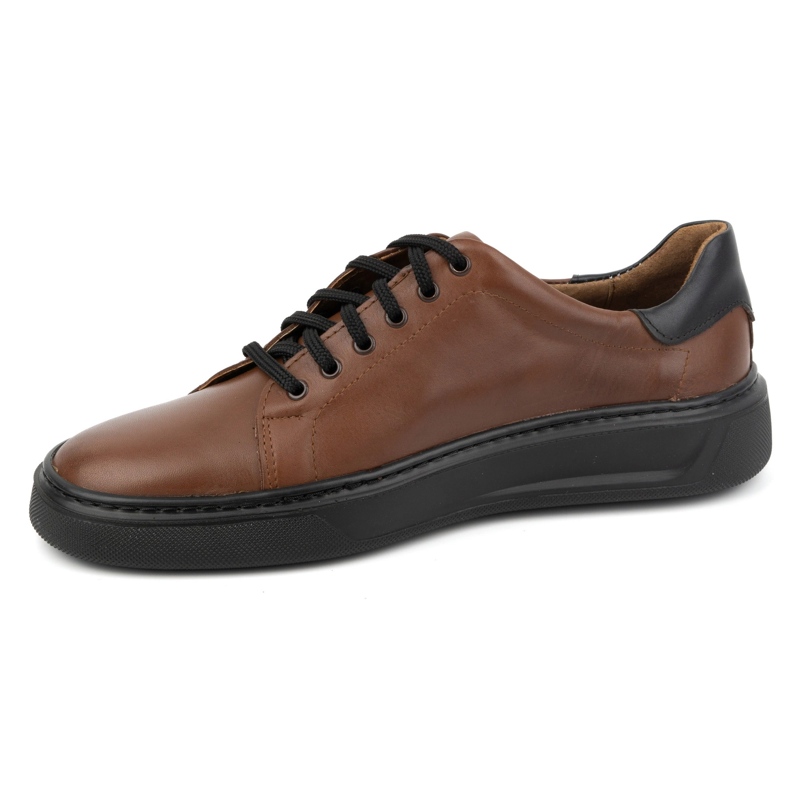 KOMODO Zapatos hombre piel 930K marrón con suela negra 1