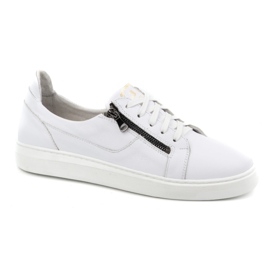 POLBUT 2125 Calzado casual de hombre blanco fabricado en piel natural. 1