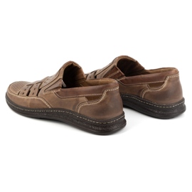 Joker Zapatos casual sin cordones para hombre en piel 893/J marrón 4