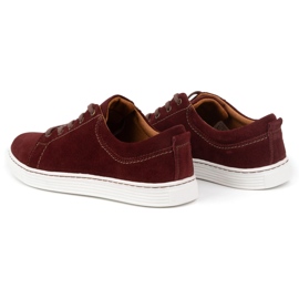 Olivier Zapatos casual hombre piel 946MA burdeos rojo 4