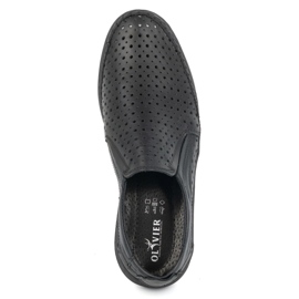 Olivier Mocasines calados de hombre para verano 590MP Negro 7