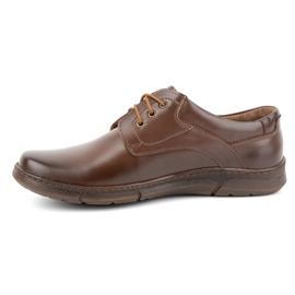 Olivier Zapatos con cordones para hombre en piel 240LU, marrón 1