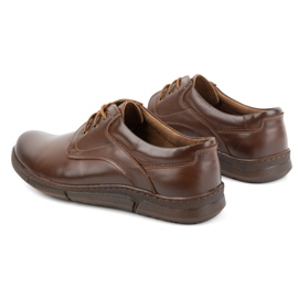 Olivier Zapatos con cordones para hombre en piel 240LU, marrón 6