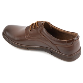 Olivier Zapatos con cordones para hombre en piel 240LU, marrón 8