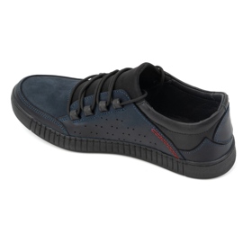 Olivier Zapatos con cordones hombre piel 287KZ, azul marino 5