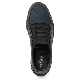 Olivier Zapatos con cordones hombre piel 287KZ, azul marino 7
