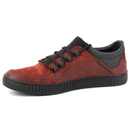 Olivier Zapatos cordones hombre piel 287KZ rojo 1