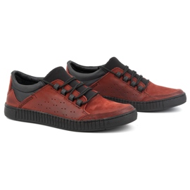 Olivier Zapatos cordones hombre piel 287KZ rojo 2