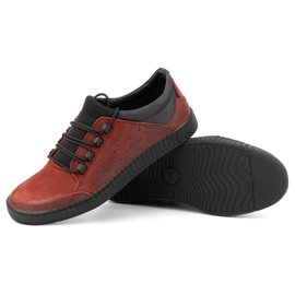 Olivier Zapatos cordones hombre piel 287KZ rojo 3