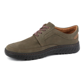 Olivier Zapatos casual hombre piel 960MA, verde 1