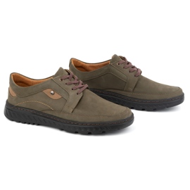 Olivier Zapatos casual hombre piel 960MA, verde 2