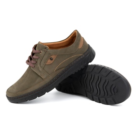 Olivier Zapatos casual hombre piel 960MA, verde 3