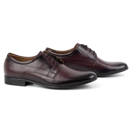 Olivier Zapatos formales hombre piel 292lu burdeos rojo 2