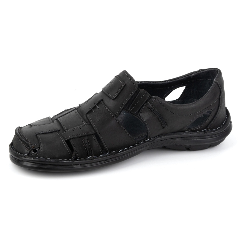 Olivier Zapatos slip-on hombre verano piel 902MP Summer negro 1