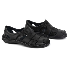 Olivier Zapatos slip-on hombre verano piel 902MP Summer negro 3