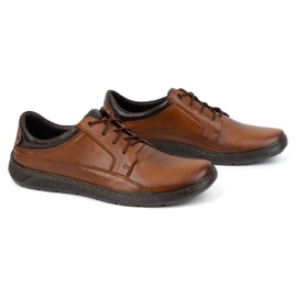 Olivier Zapatos cordones hombre piel 077KZ marrón 3