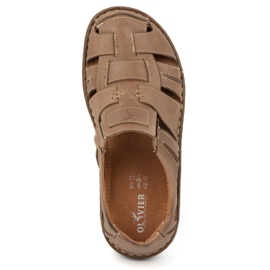 Olivier Zapatos slip-on hombre verano piel 902MP Summer marrón 5
