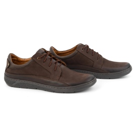 Olivier Zapatos cordones hombre piel 077KZ marrón oscuro 3