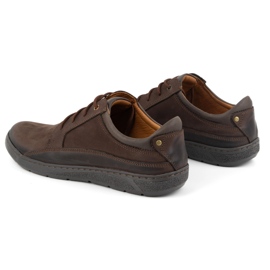 Olivier Zapatos cordones hombre piel 077KZ marrón oscuro 5