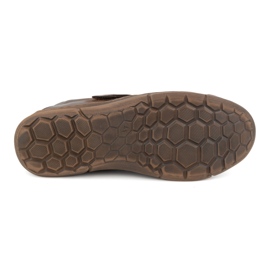 Olivier Zapatos de hombre de piel, ventilados y sin cordones con velcro, 312KZ, marrón oscuro 7