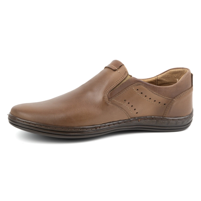 Zapatos slip-on hombre piel POLBUT 401 marrón 1