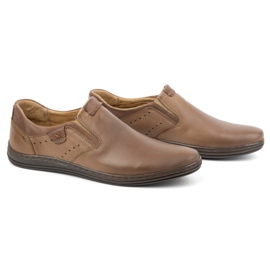 Zapatos slip-on hombre piel POLBUT 401 marrón 2