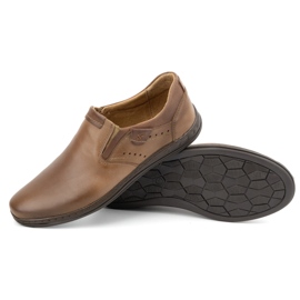 Zapatos slip-on hombre piel POLBUT 401 marrón 3