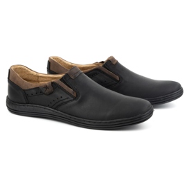 Polbut Zapatos slip-on hombre piel 401 Negro 2