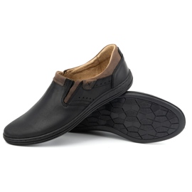 Polbut Zapatos slip-on hombre piel 401 Negro 3