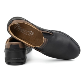 Polbut Zapatos slip-on hombre piel 401 Negro 4