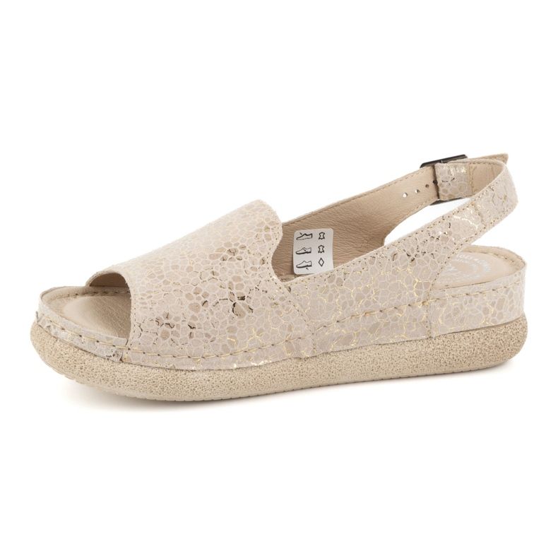 Olivier Sandalias mujer piel 1218, beige 1