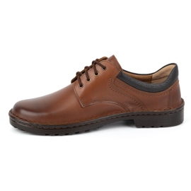 Kampol Zapatos casual hombre piel 11/C1 marrón 1
