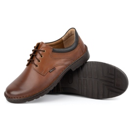 Kampol Zapatos casual hombre piel 11/C1 marrón 4