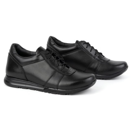 Olivier Zapatos con alzas hombre en piel con cordones Sport Style 408KZ + 3 cm, negro 3