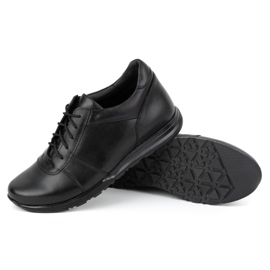 Olivier Zapatos con alzas hombre en piel con cordones Sport Style 408KZ + 3 cm, negro 4
