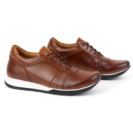 Olivier Zapatos con alzas hombre en piel con cordones Sport Style 408KZ + 3 cm marrón 3
